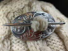 Load image into Gallery viewer, Celtic Scarf Ring, Scotland Jewelry, Irish Jewelry, Celtic Jewelry, Outlander Jewelry, Celtic Spiral Jewelry, Sister Gift, Scarf Slide
