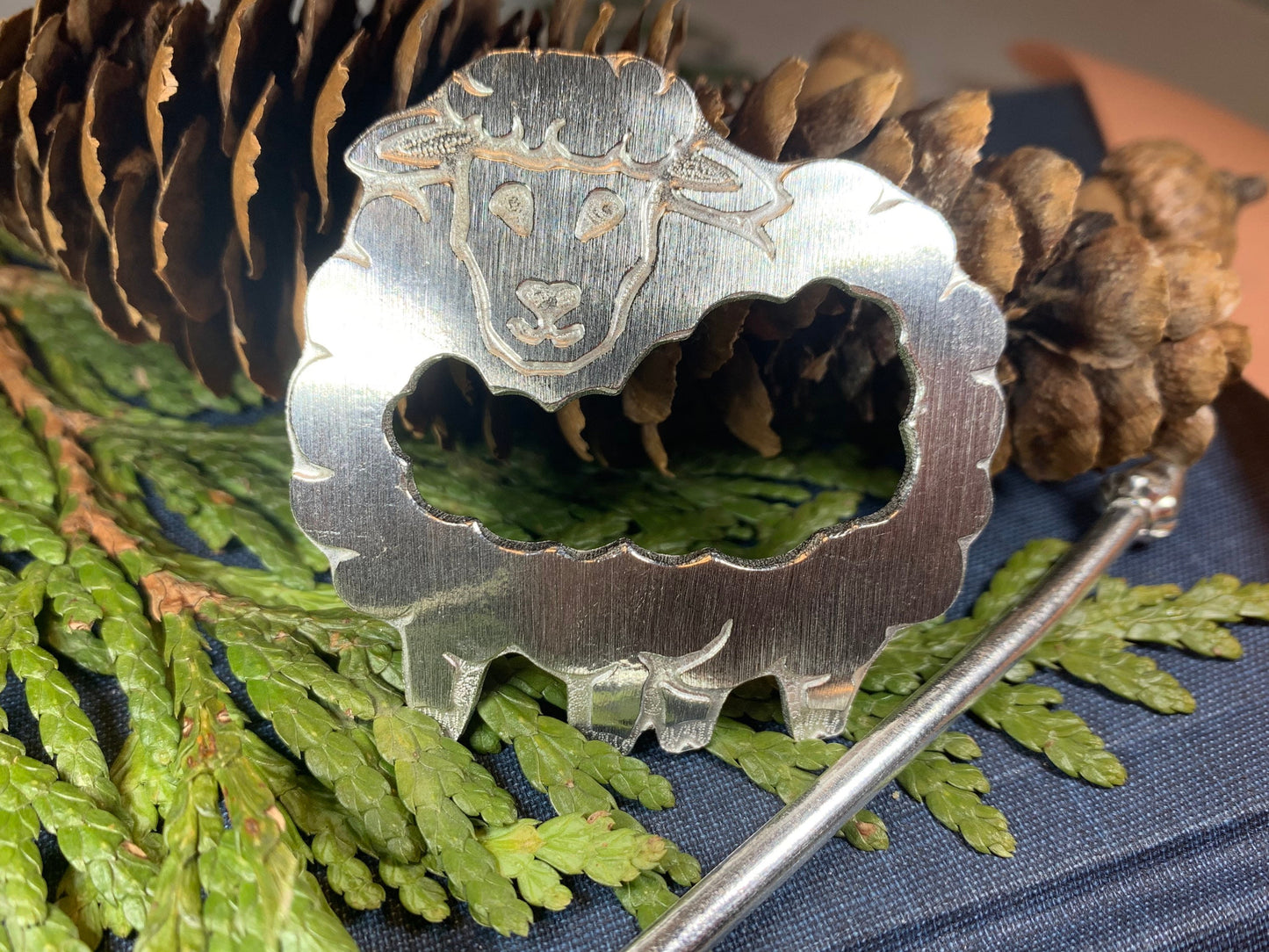 Wooly Sheep Scarf Ring — view 6