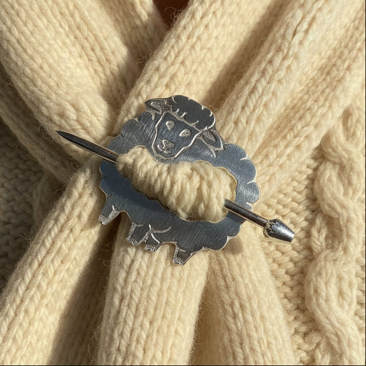 Sheep Scarf Ring, Scotland Jewelry, Irish Jewelry, Celtic Jewelry, Outlander Jewelry, Celtic Spiral Jewelry, Sister Gift, Scarf Slide