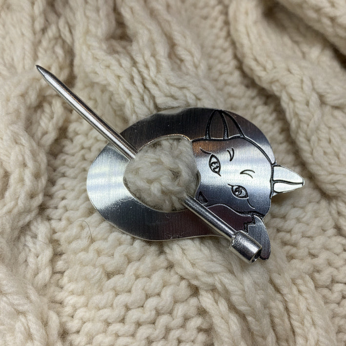 Cozy Fox Scarf Ring in pewter