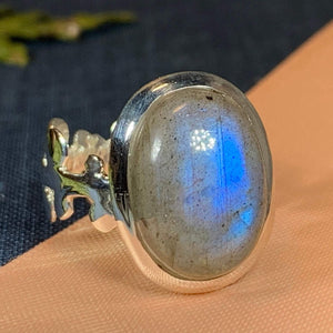 Celtic Magic Ring, Labradorite Jewelry, Statement Ring, Celestial Jewelry, Celtic Jewelry, Anniversary Gift, Wiccan Jewelry, Wife Gift