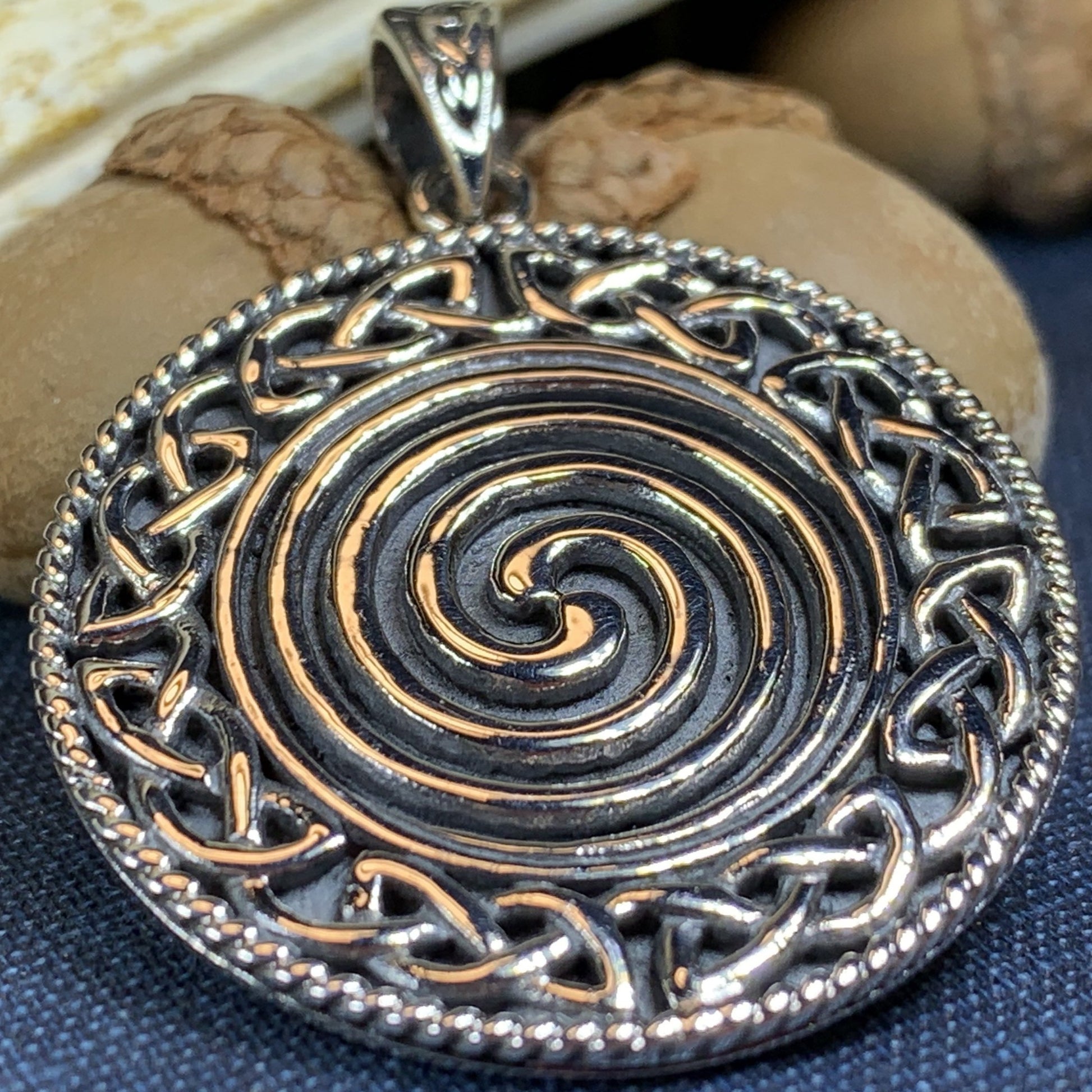 Aenor Celtic Spiral Necklace — view 6