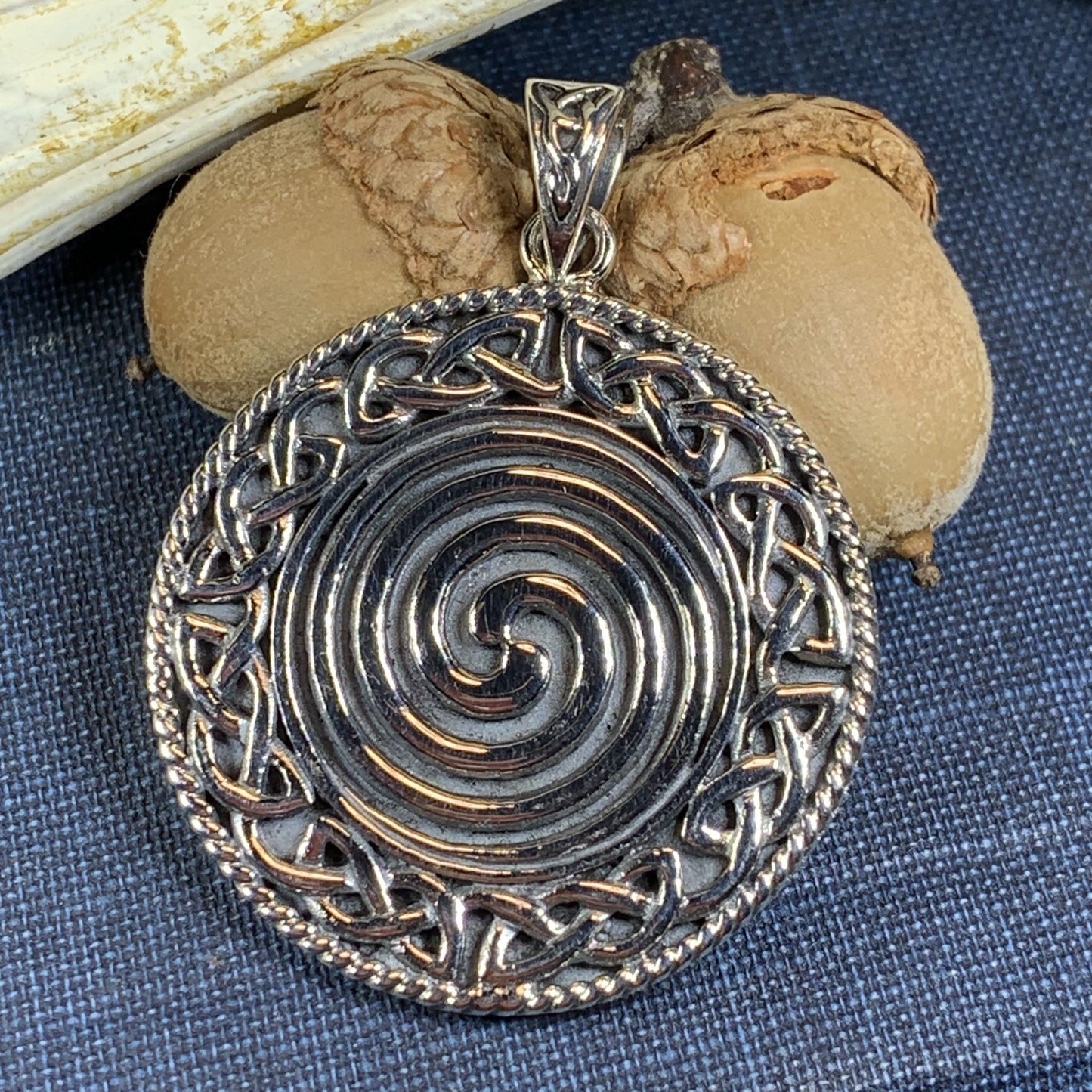 Aenor Celtic Spiral Necklace — view 3
