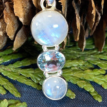 Load image into Gallery viewer, Moonstone Necklace, Moonstone Pendant, Celestial Jewelry, Celtic Jewelry, Anniversary Gift, Wiccan Jewelry, Pagan Necklace, Girlfriend Gift

