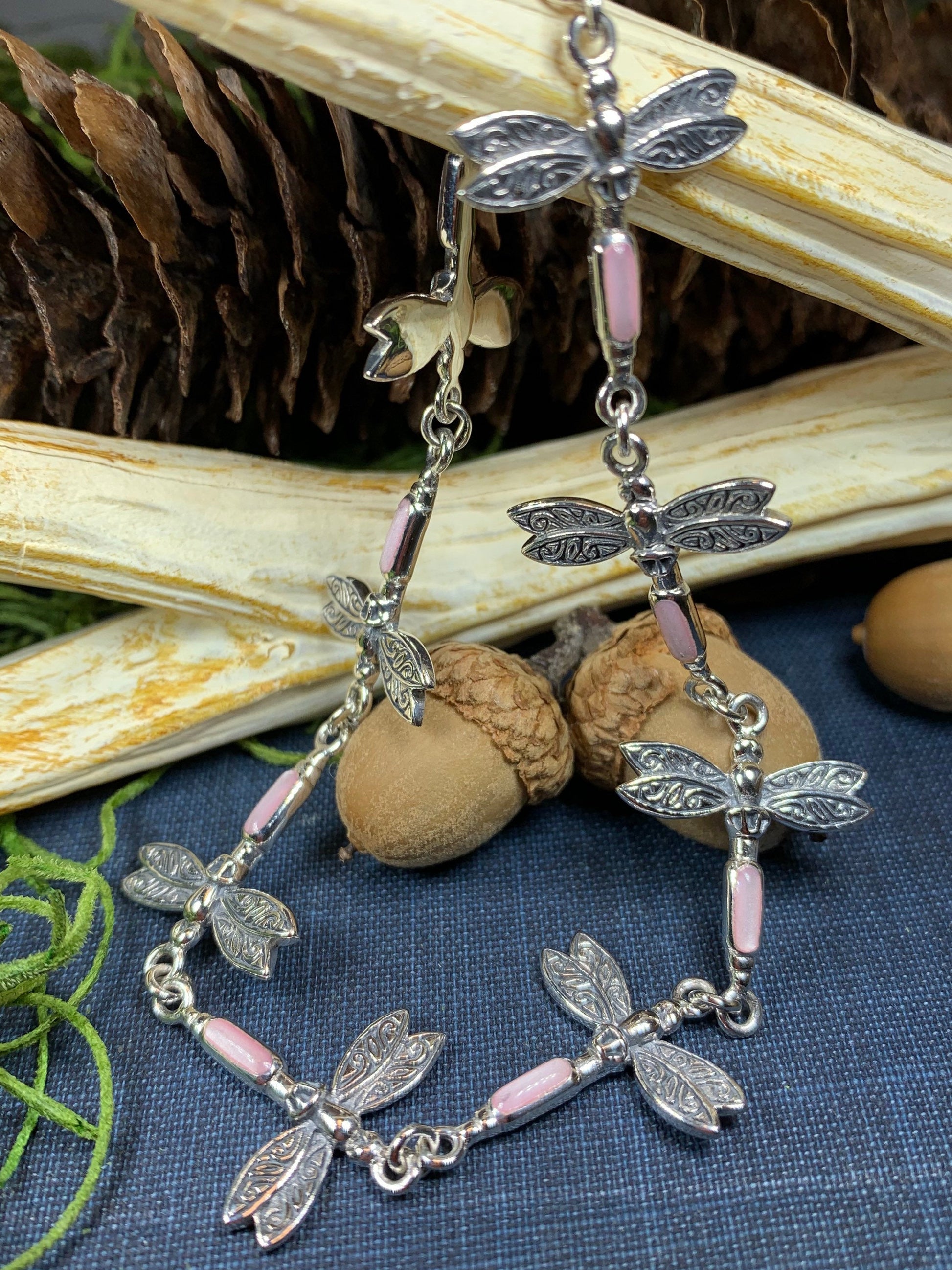 Dragonfly Bracelet, Celtic Jewelry, Outlander Jewelry, Irish Jewelry, Insect Jewelry, Scotland Jewelry, Anniversary Gift, Girlfriend Gift