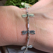 Load image into Gallery viewer, Dragonfly Bracelet, Celtic Jewelry, Outlander Jewelry, Irish Jewelry, Insect Jewelry, Scotland Jewelry, Anniversary Gift, Girlfriend Gift

