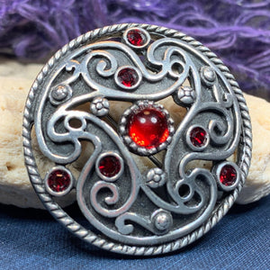 Ancient Spirals Celtic Knot Brooch 03