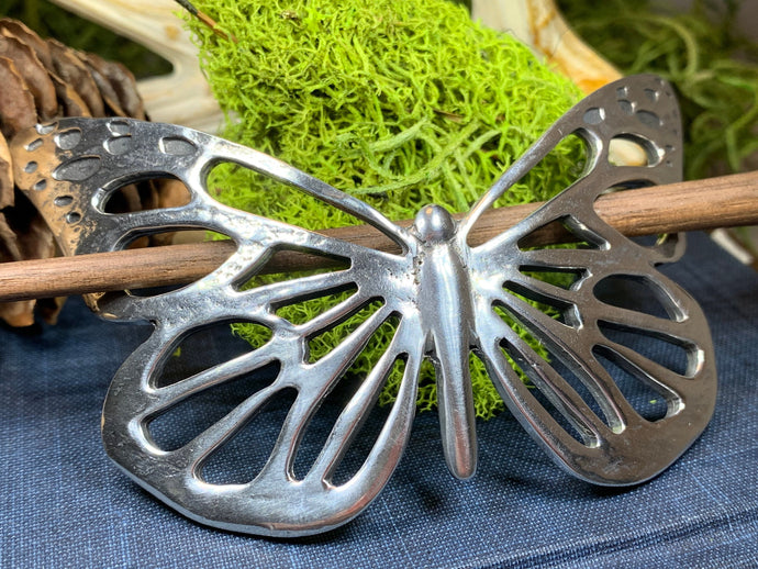 Butterfly Hair Slide, Celtic Jewelry, Shawl Pin, Mom Gift, Butterfly Jewelry, Friendship Gift, Anniversary Gift, Butterfly Barrette