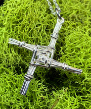 Load image into Gallery viewer, Saint Brigid&#39;s Cross, Celtic Cross Necklace, Irish Jewelry, Ireland Gift, Mom Gift, Anniversary Gift, Religious Jewelry, First Communion
