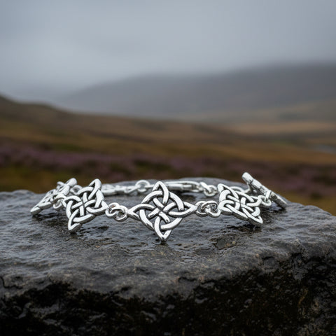 Load image into Gallery viewer, Celtic Knot Bracelet, Celtic Jewelry, Outlander Jewelry, Irish Jewelry, Bridal Jewelry, Scotland Jewelry, Anniversary Gift, Girlfriend Gift
