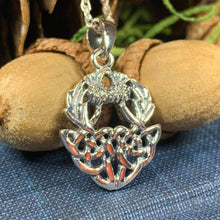 Load image into Gallery viewer, Thistle Necklace, Celtic Jewelry, Scotland Jewelry, Wife Gift, Celtic Knot Jewelry, Outlander Jewelry, Anniversary Gift, Mom Gift, Wiccan
