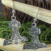 Load image into Gallery viewer, Arvid Thor&#39;s Hammer Earrings 02
