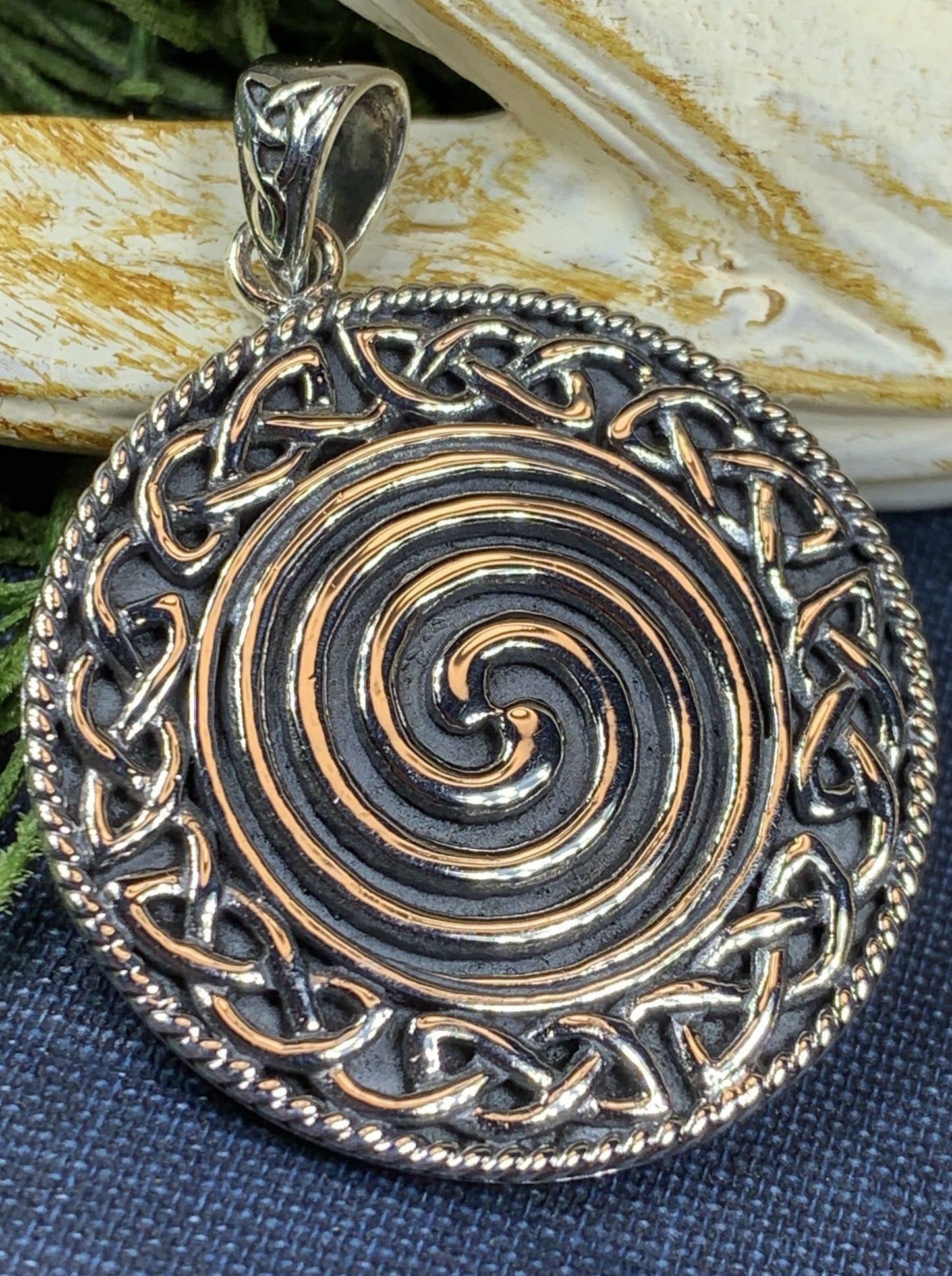 Aenor Celtic Spiral Necklace — view 7