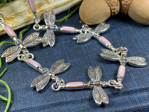 Dragonfly Bracelet, Celtic Jewelry, Outlander Jewelry, Irish Jewelry, Insect Jewelry, Scotland Jewelry, Anniversary Gift, Girlfriend Gift