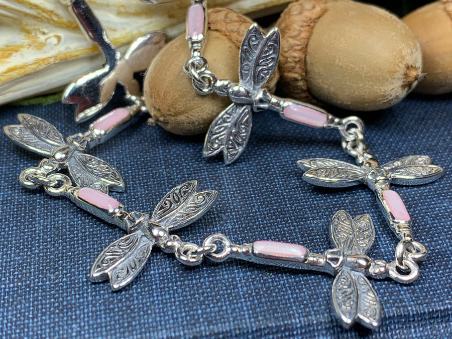 Dragonfly Bracelet, Celtic Jewelry, Outlander Jewelry, Irish Jewelry, Insect Jewelry, Scotland Jewelry, Anniversary Gift, Girlfriend Gift
