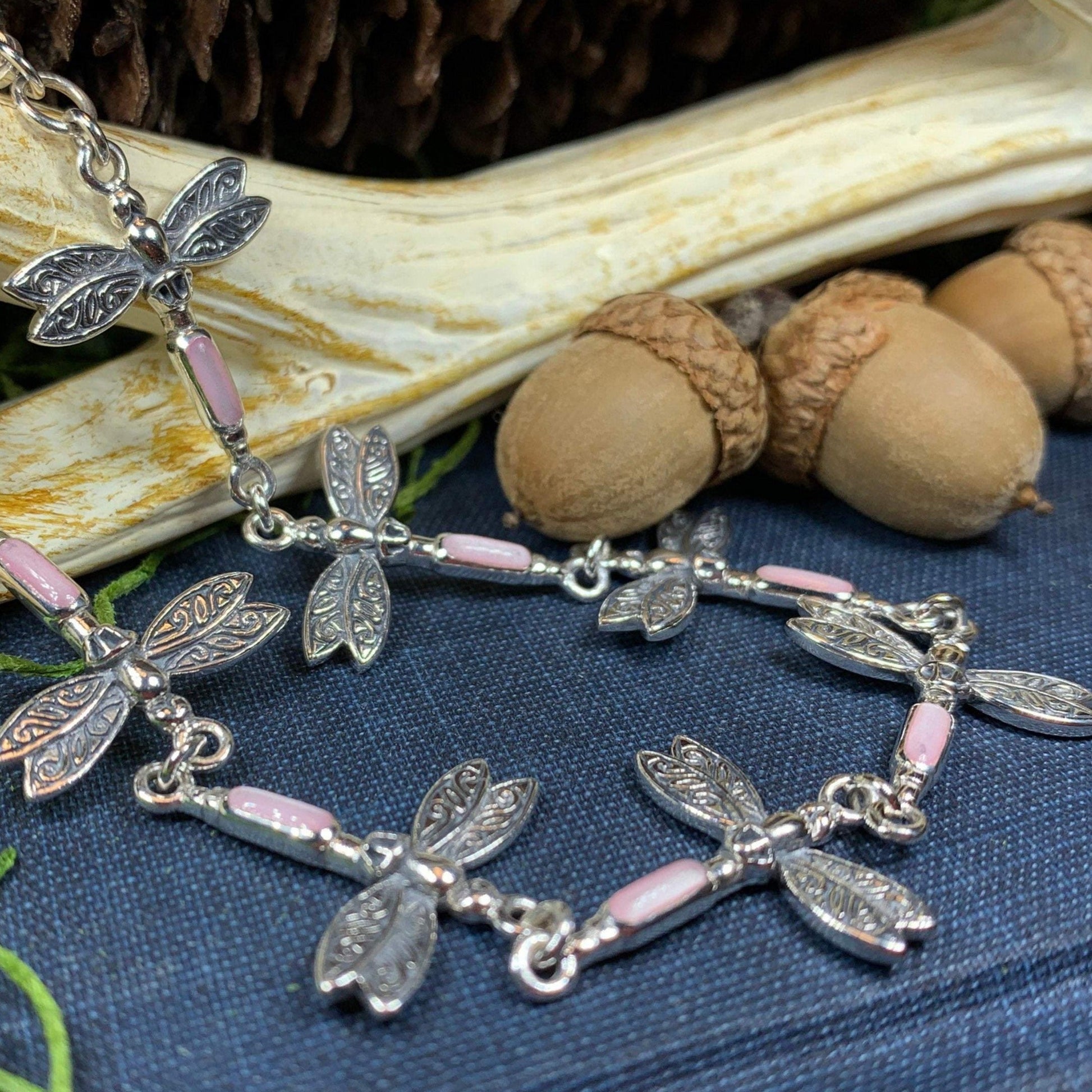 Dragonfly Bracelet, Celtic Jewelry, Outlander Jewelry, Irish Jewelry, Insect Jewelry, Scotland Jewelry, Anniversary Gift, Girlfriend Gift