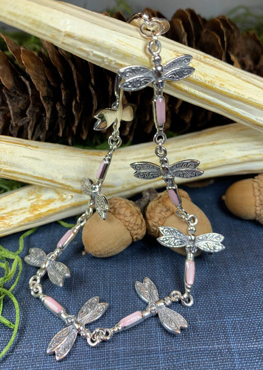 Dragonfly Bracelet, Celtic Jewelry, Outlander Jewelry, Irish Jewelry, Insect Jewelry, Scotland Jewelry, Anniversary Gift, Girlfriend Gift