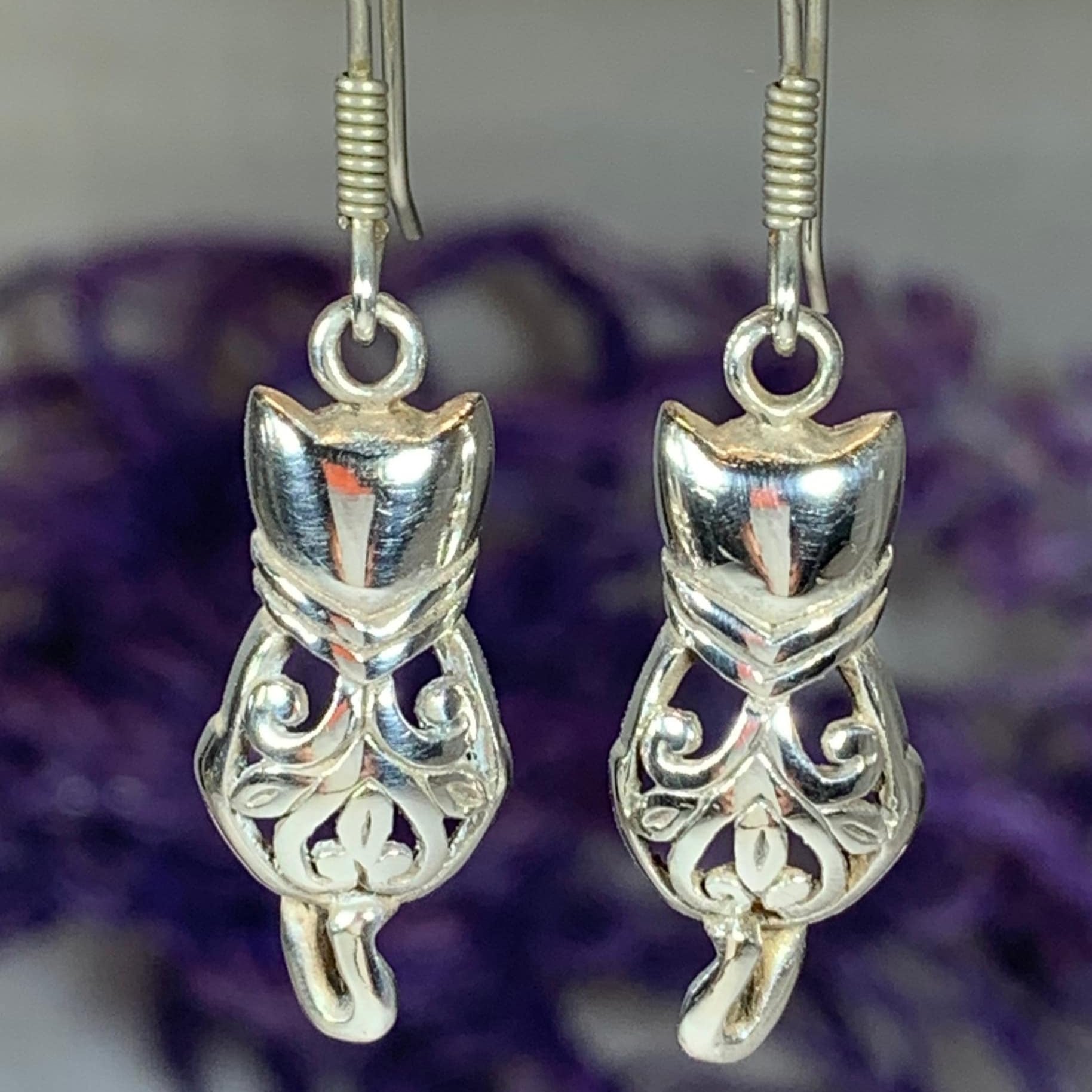 Celtic Cat Earrings — view 6
