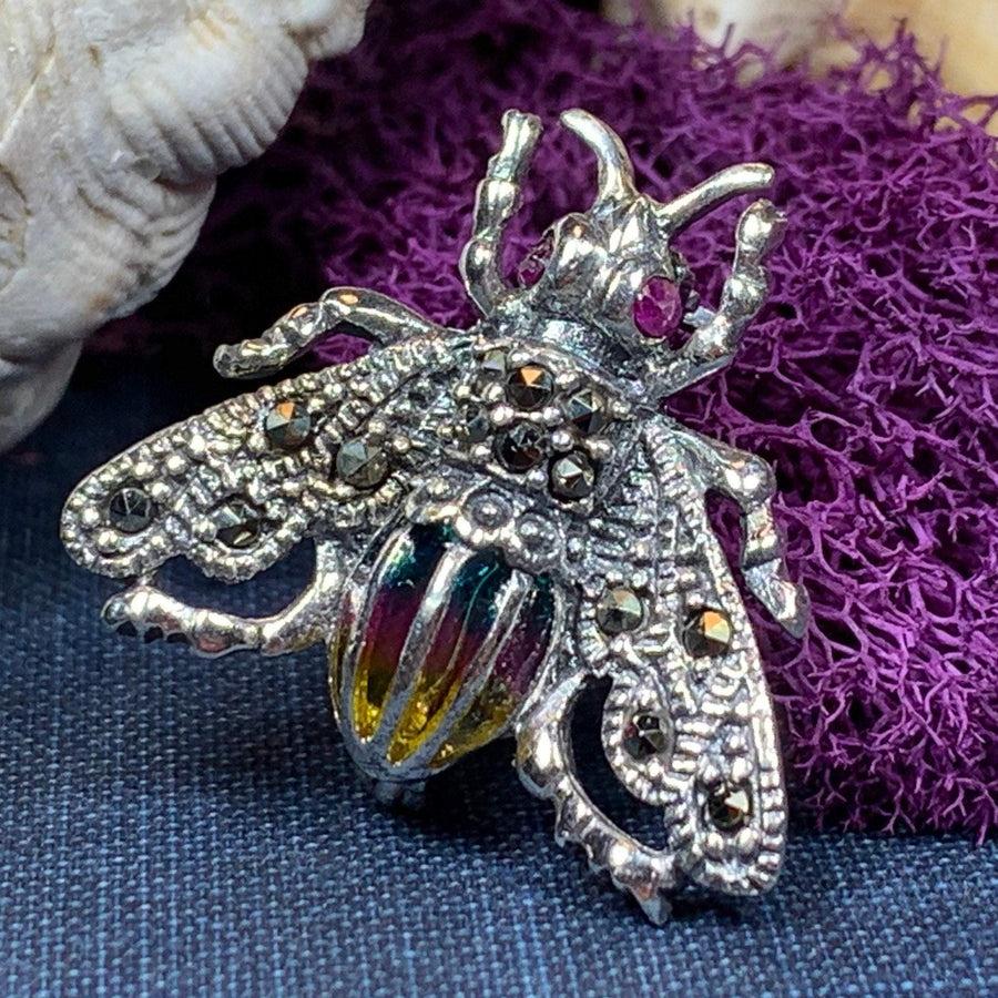 Bee Pin, Outlander Jewelry, Nature Jewelry, Bee Brooch, Bee Jewelry, Mom Gift, Graduation Gift, Celtic Pin, Inspirational Gift, Friend Gift