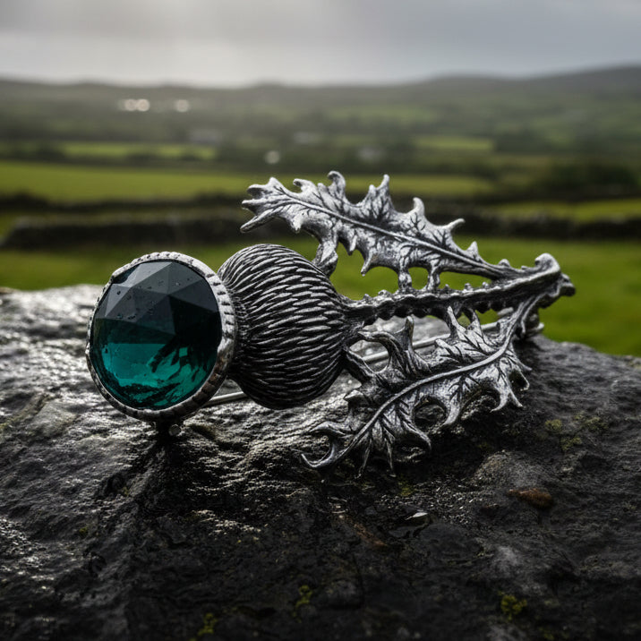 Thistle Brooch, Celtic Pin, Scotland Jewelry, Anniversary Gift, Scotland Brooch, Celtic Jewelry, Kilt Pin, Tartan Pin, Wiccan Pin