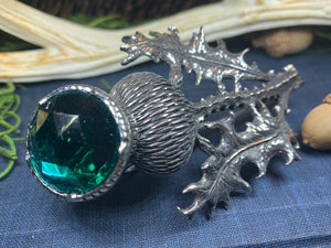 Thistle Brooch, Celtic Pin, Scotland Jewelry, Anniversary Gift, Scotland Brooch, Celtic Jewelry, Kilt Pin, Tartan Pin, Wiccan Pin