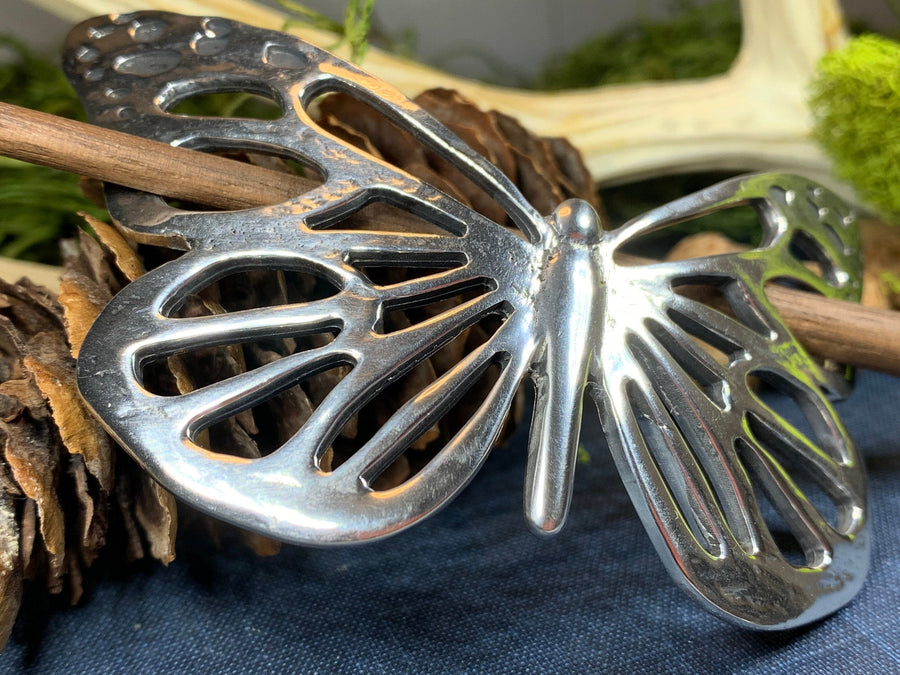 Butterfly Hair Slide, Celtic Jewelry, Shawl Pin, Mom Gift, Butterfly Jewelry, Friendship Gift, Anniversary Gift, Butterfly Barrette