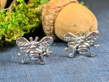 Load image into Gallery viewer, Bee Earrings, Outlander Jewelry, Insect Jewelry, Honey Bee Gift, Mom Gift, Graduation Gift, Nature Jewelry, Inspirational Gift, Sister Gift
