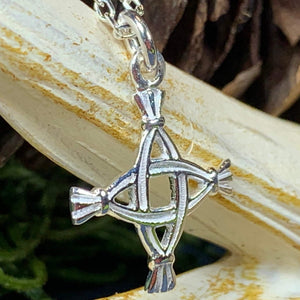Saint Brigid&#39;s Cross Necklace, Celtic Cross Necklace, Irish Jewelry, Religious Jewelry, Ireland Gift, St. Bridget&#39;s Cross Pendant, Mom Gift