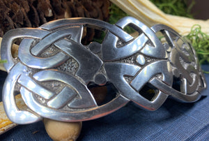 Celtic Knot Hair Clip, Celtic Barrette, Irish Jewelry, Pagan Jewelry, Friendship Gift, Wiccan Jewelry, Norse Jewelry, Ireland Barrette