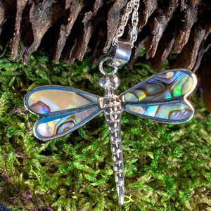 Dragonfly Necklace, Abalone Jewelry, Summer Jewelry, New Age Jewelry, Nature Jewelry, Anniversary Gift, Nature Necklace, Graduation Gift