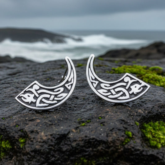 Celtic Dragon Earrings, Irish Jewelry, Scotland Jewelry, Celtic Knot Jewelry, Viking Post Earrings, Anniversary Gift, Wiccan Jewelry