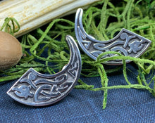 Load image into Gallery viewer, Celtic Dragon Earrings, Irish Jewelry, Scotland Jewelry, Celtic Knot Jewelry, Viking Post Earrings, Anniversary Gift, Wiccan Jewelry
