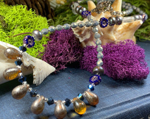 Celtic Twilight Crystal Necklace, Gemstone Jewelry, Boho Jewelry, Teacher Gift, Sister Gift, Girlfriend Gift, Mom Gift, Wife Gift, Yoga Gift