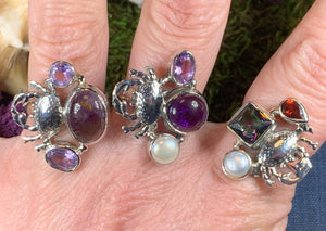 Purple Crab Ring, Celtic Jewelry, Nautical Ring, Ocean Jewelry, Girlfriend Gift, Anniversary Gift, Friendship Gift, Mom Gift, Sister Gift