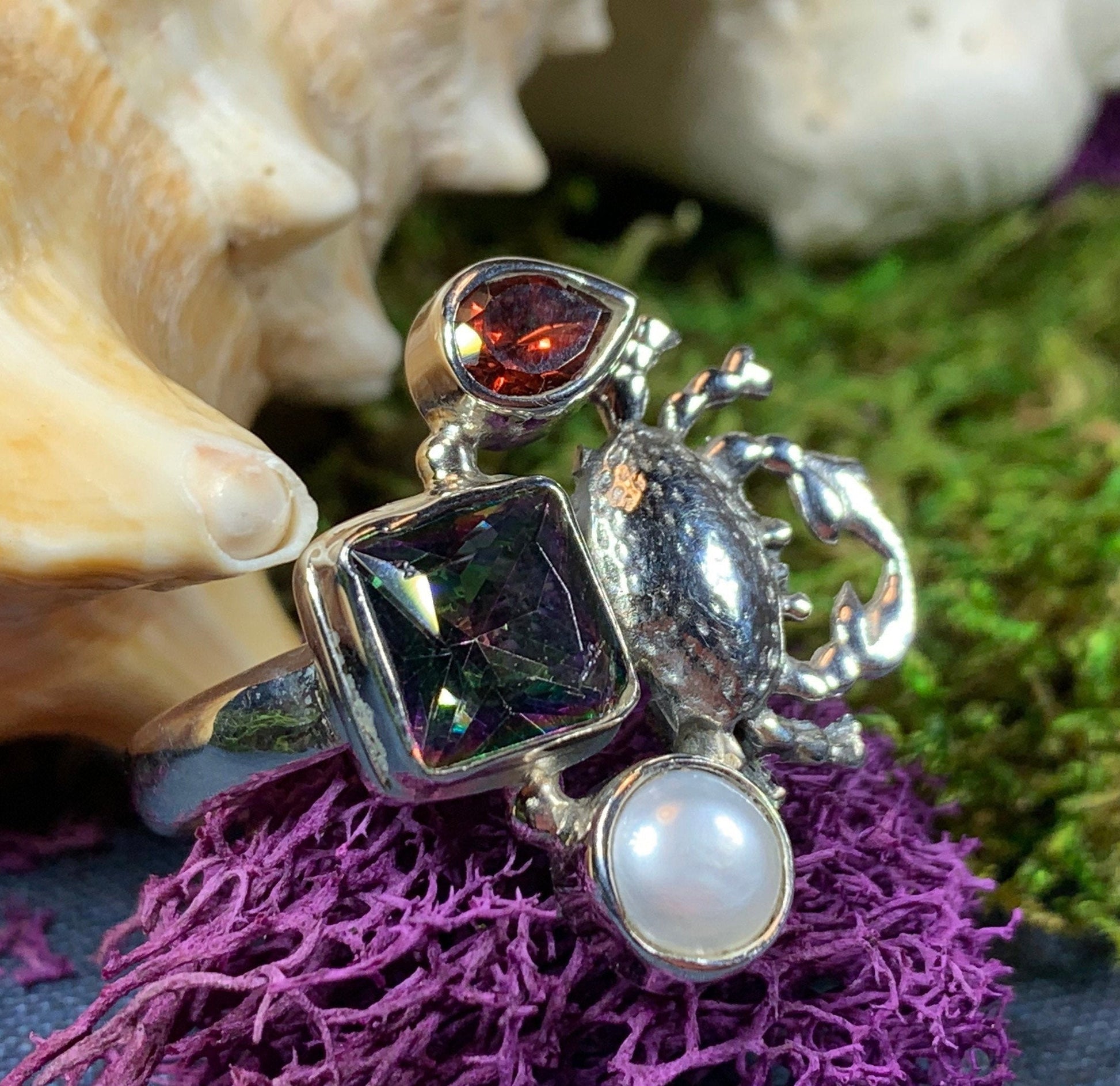 Purple Crab Ring — view 5
