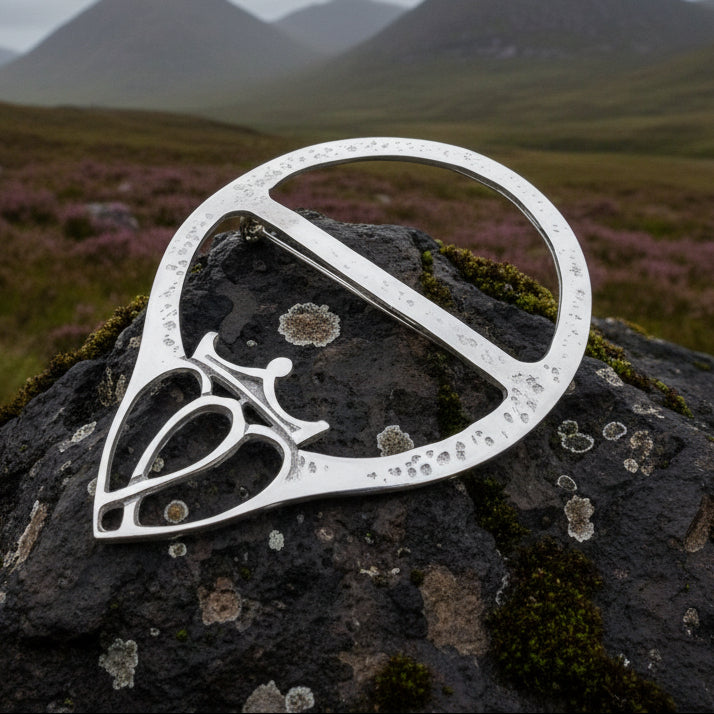 Luckenbooth Scarf Ring - Handmade in Scotland in pewter