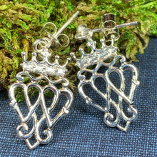 Load image into Gallery viewer, Luckenbooth Earrings, Scotland Jewelry, Celtic Jewelry, Scottish Earrings, Anniversary Gift, Bridal Jewelry, Heart Jewelry, Mom Gift
