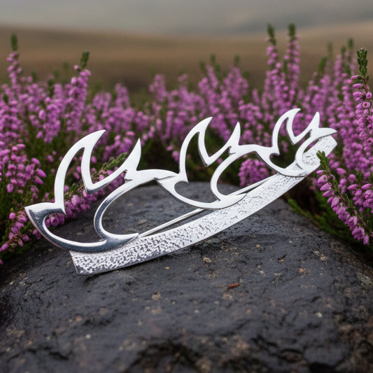 Iona Doves Brooch, Celtic Jewelry, Scotland Jewelry, Scarf Pin, Mom Gift, Anniversary Gift, Religious Jewelry, Nature Pin, Bird Pin