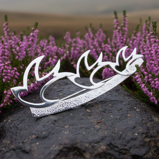 Iona Doves Brooch, Celtic Jewelry, Scotland Jewelry, Scarf Pin, Mom Gift, Anniversary Gift, Religious Jewelry, Nature Pin, Bird Pin