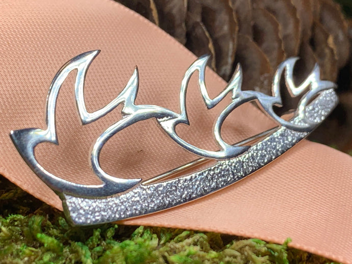 Iona Doves Brooch, Celtic Jewelry, Scotland Jewelry, Scarf Pin, Mom Gift, Anniversary Gift, Religious Jewelry, Nature Pin, Bird Pin