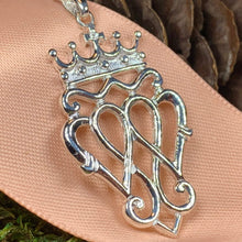 Load image into Gallery viewer, Luckenbooth Necklace, Scotland Jewelry, Outlander Jewelry, Bridal Jewelry, Thistle Pendant, Mom Gift, Anniversary Gift, Celtic Jewelry
