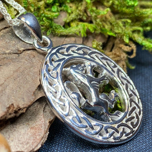 Scotland Lion Necklace, Silver Celtic Jewelry, Scottish Jewelry, Scotland Pendant, Celtic Knot Jewelry, Lion Jewelry, Anniversary Gift