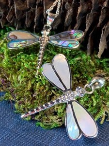 Dragonfly Necklace, Abalone Jewelry, Summer Jewelry, New Age Jewelry, Nature Jewelry, Anniversary Gift, Nature Necklace, Graduation Gift