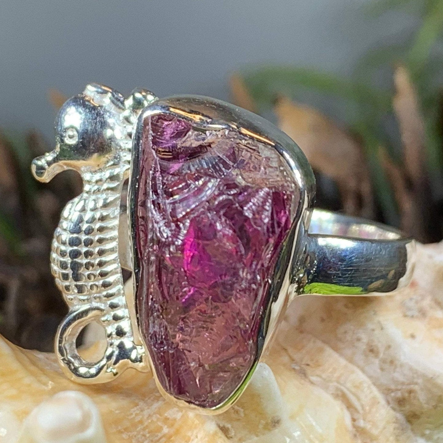 Seahorse Gemstone Ring — view 2