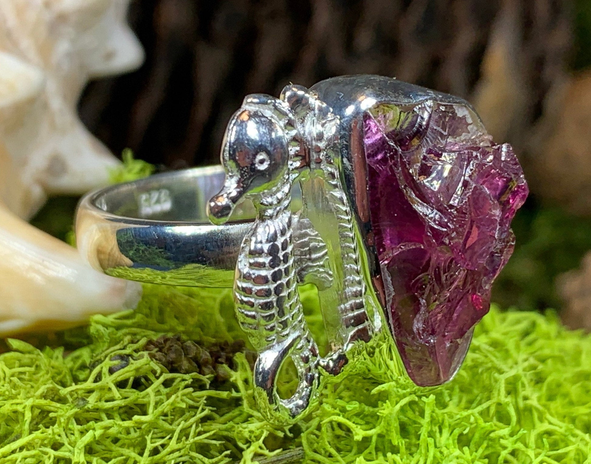 Seahorse Gemstone Ring — view 8