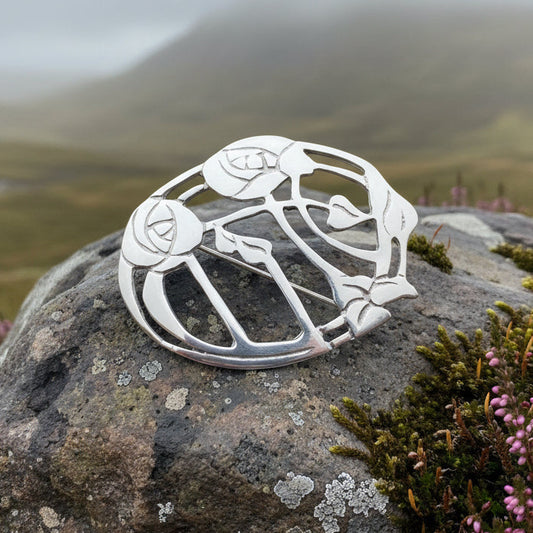 Roses Brooch, Scotland Jewelry, Rennie Mackintosh Jewelry, Celtic Pin, Scarf Pin, Aunt Gift, Mom Gift, Girlfriend, Graduation Gift