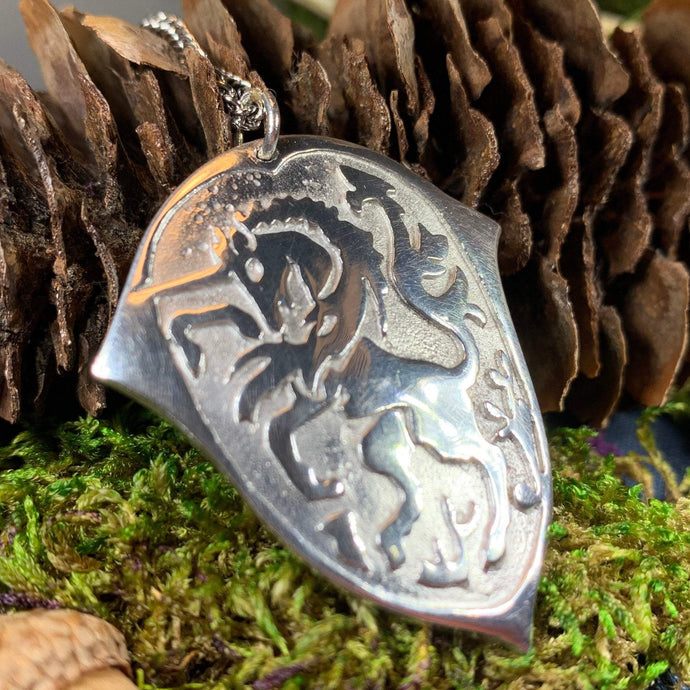 Unicorn of Scotland Necklace, Unicorn Jewelry, Animal Jewelry, Scotland Jewelry, Celtic Jewelry, Pagan Jewelry, Anniversary Gift,