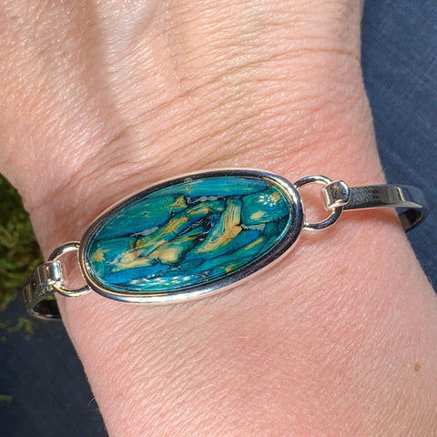 Load image into Gallery viewer, Scottish Celtic Bracelet, Heather Gem, Scotland Jewelry, Unique Bracelet, Graduation Gift, Gift for Her, Retirement Gift, Anniversary Gift
