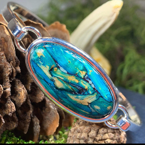 Load image into Gallery viewer, Scottish Celtic Bracelet, Heather Gem, Scotland Jewelry, Unique Bracelet, Graduation Gift, Gift for Her, Retirement Gift, Anniversary Gift
