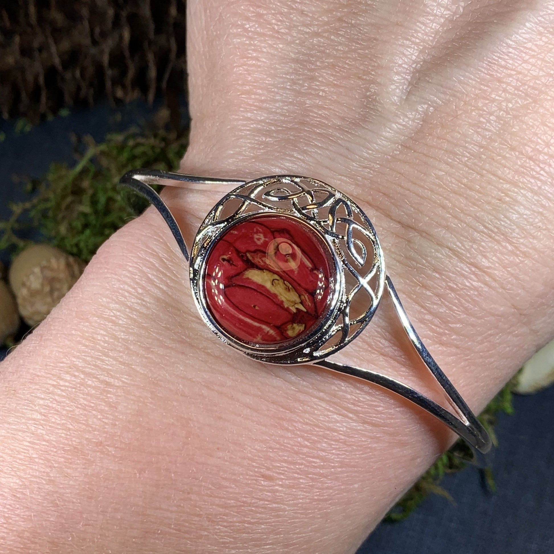 Scotland Heather Bracelet, Scottish Jewelry, Outlander Jewelry, Nature Jewelry, Friendship Gift, Mom Gift, Celtic Bracelet, Girlfriend Gift